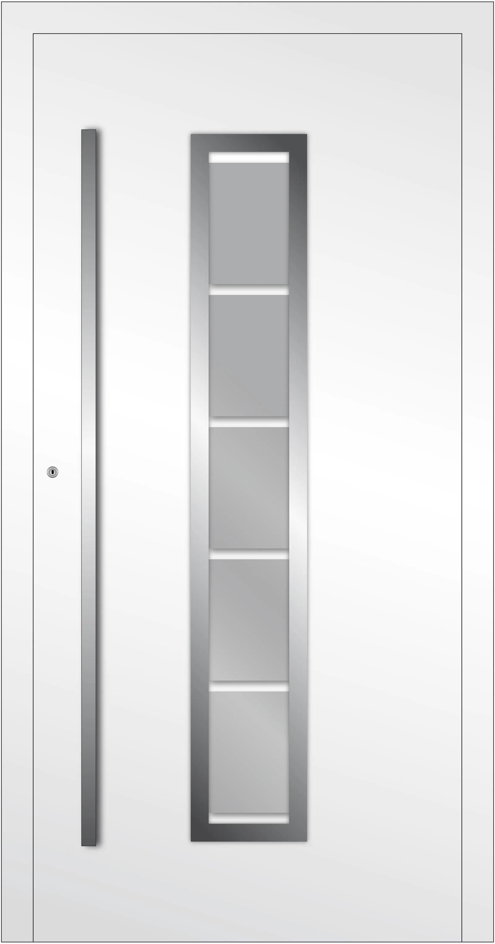 Aluminium-Haustür, modernes Design mit hoher Sicherheit und Wärmedämmung